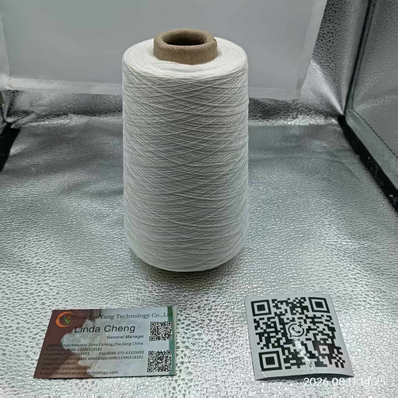 White OEKO TEX Certified S/Z Twist Polyester Spun Yarn Negotiable Pricing Eco Friendly Fibers