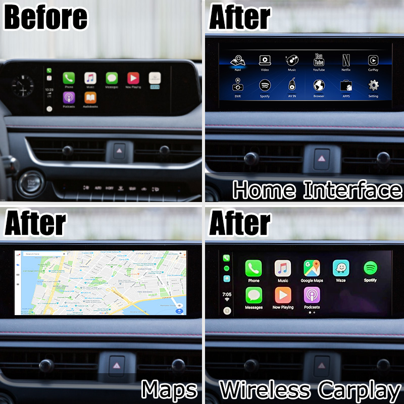 Коробка интерфейса андроида автоматическая carplay видео- для опционного Lexus UX250h UX200 ES LS etc carplay