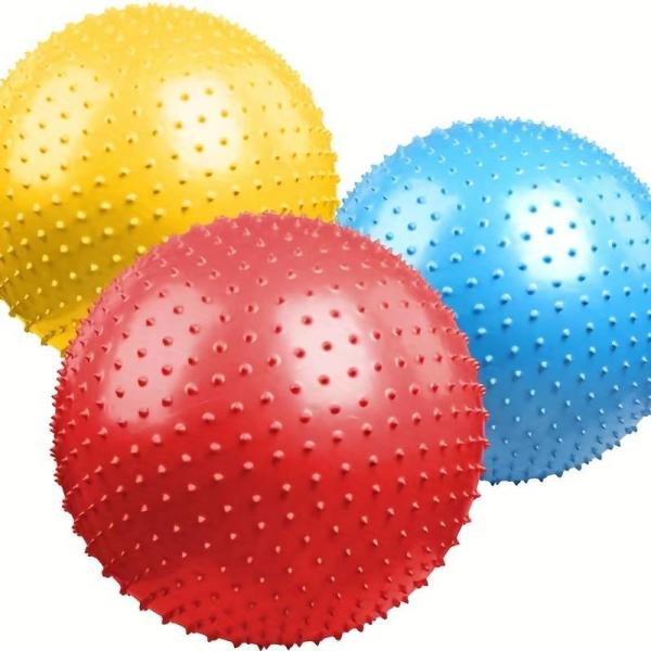 Soft Tactile Sensory Balls for Toddlers - Inflatable Knobby Bouncy Massage Balls for Sports Playground and Home Use