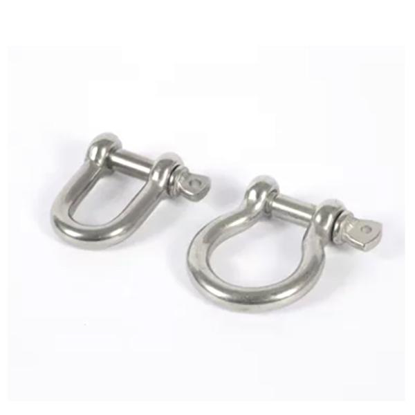 Precision Casting Technology Black and Silver Polished Stainless Steel 304/316 D Shackle Bow Shackle for Fastening
