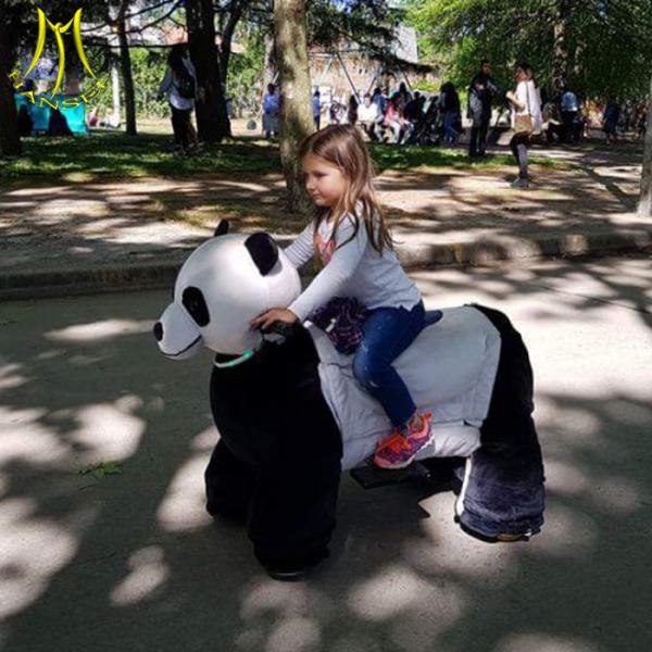 Hansel christmas motor panda ride on plush horse toy pony for kids and adults