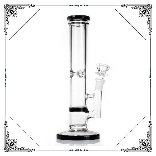 Black Honeycomb Showhead Precolator Stright Tube , 5mm Thick Glass Smoking Pipe