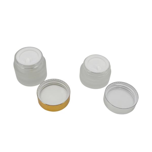 20g 30g 50g Empty Cosmetic Cream Jar Transparent Frosted Glass Jars For Skin Care Scrub