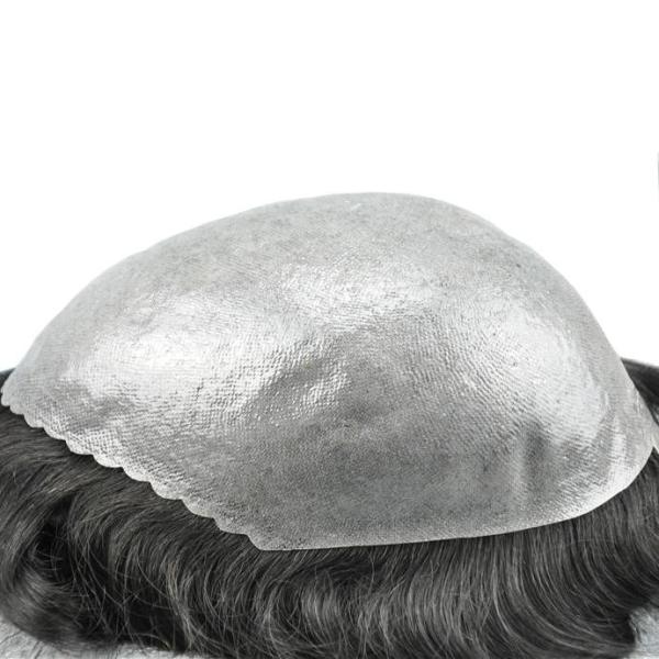 Système de remplacement de cheveux de toupee courte longueur 0,4 mm épaisseur toupees de haute qualité