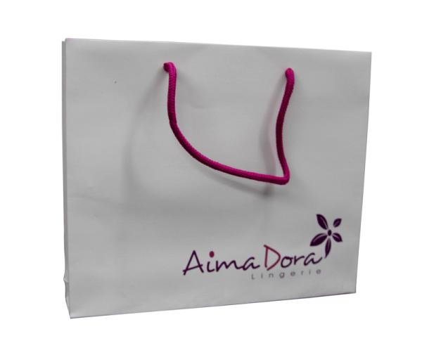 Small Paper Carrier Bag With Foil Hot Stamp Logo for Advertising
