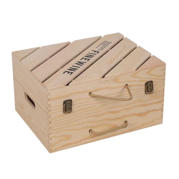 2-6 Bottles Solid Wood Wine Box for Gift Custom Order Accepted Immediately