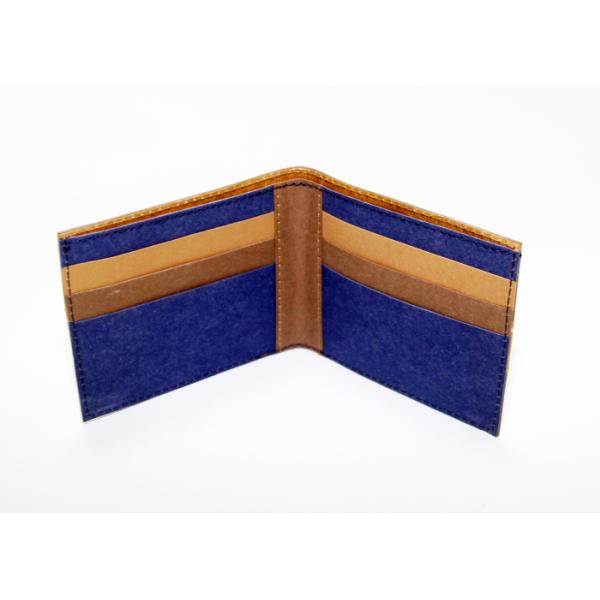 Stripes Design Washable Kraft Paper Wallet Folding Short Type For Women Or Men