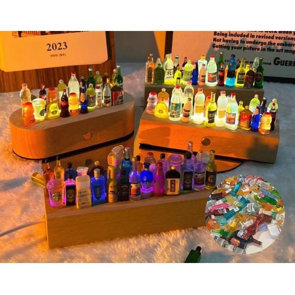 Лед света ночи бутылки вина Diy мини осветил свет ночи бутылки вина света украшения миниатюрный