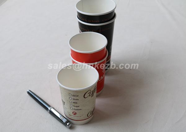 Food Grade Personalized Disposable Paper Cups Double Wall For Hot / Cold Drinks
