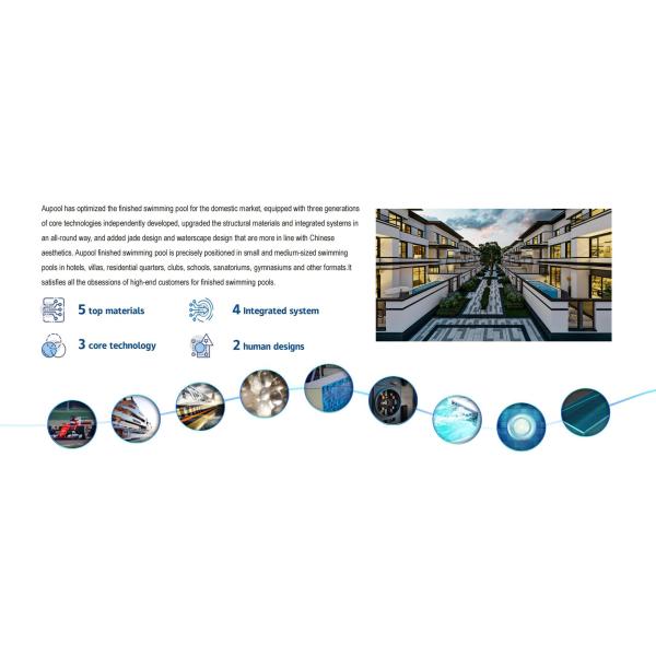 Водная вилла Бассейн Бесконечный спа с большим прозрачным акриловым и углеродным пластом