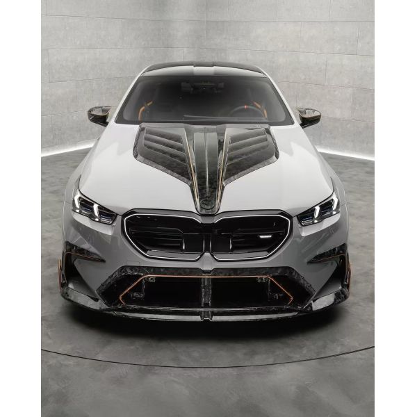 For BMW M5 G90 Carbon Fiber Body Kit M5 G90 MSY-style Carbon Fiber Front Lip Diffuser Spoiler Hood