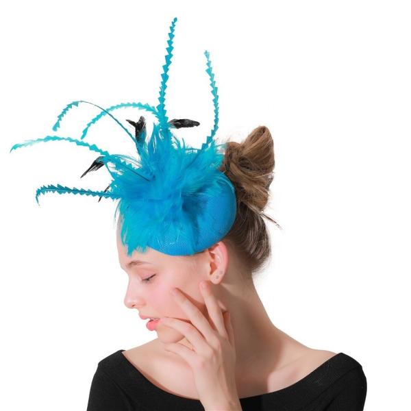 Acessórios de comemoração do Dia da Terra Sinamay e Feather Fascinator com acessório de fio
