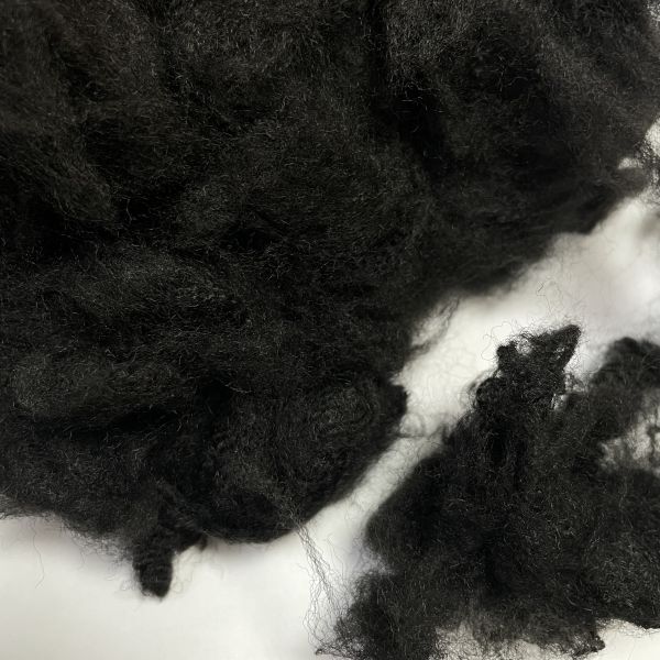5.5D*51mm Black Felt ES fiber For Soundproof &   High Color Felt Staple Fiber Soft & Fluffy Fastness Specifications can be customized