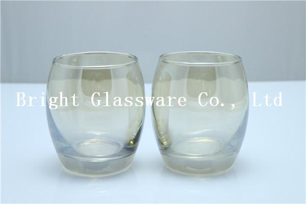 Beautiful colorful blown candle holder, hurricane glass