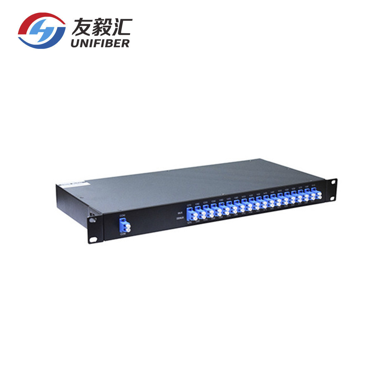 Малопотертые 18 каналов CWDM Mux Demux 1U шасси LC/UPC держателя шкафа 19 дюймов