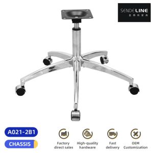 Base de chaise de bureau Bifma, fer galvanisé pieds cinq étoiles, facile à démonter et assembler