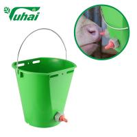 Baldes de alimentação para animais com mamilos de tamanhos múltiplos Baldes de alimentação para bovinos de 8 l