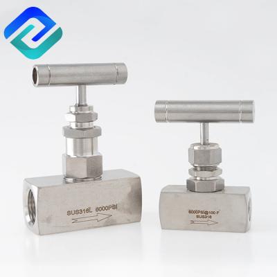 316ss Female Thread Pneumatic Needle Valve Flow Control NPT Lost Wax Cating
