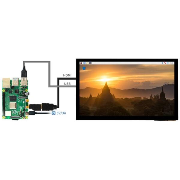 10.1 Inch 1024×600 Various Systems HDMI LCD Display Support Capacitive Touch Screen