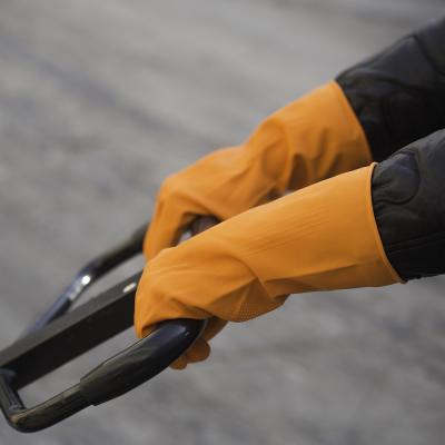 Beautiful Waterproof Rubber Work Gloves , Chemical Resistant Latex Gloves