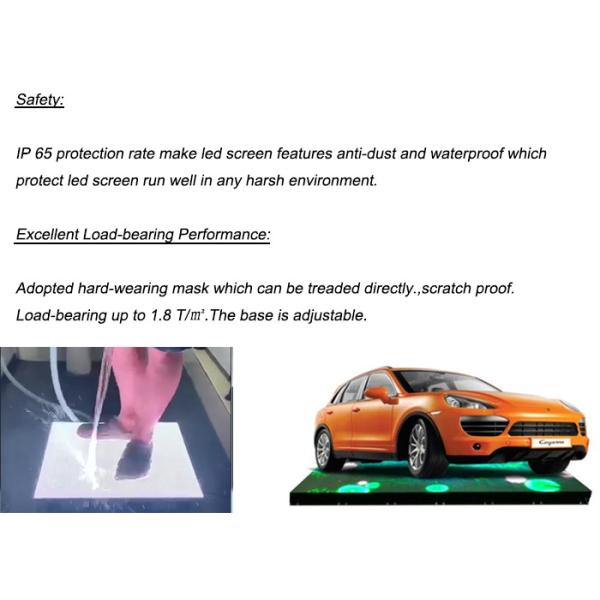 Active LED Dancing Floor Interactive Screen IP65 Waterproof Front Service