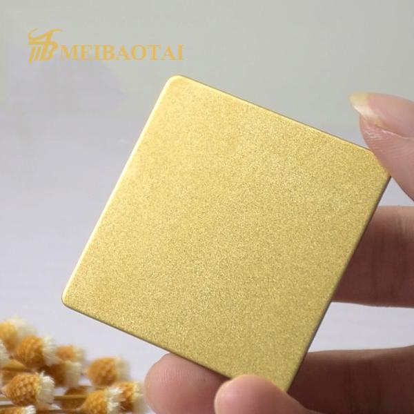 Folha de aço inoxidável de Pvd do ouro de ASTM, folhas decorativas limpadas com jato de areia dos Ss