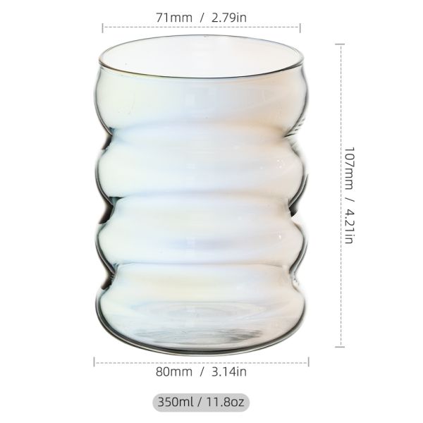 Modern Cute Glass Straw Cup 300ml Small Fresh Bow Design For Girls For Home Tea Milk Coffee Party Juices
