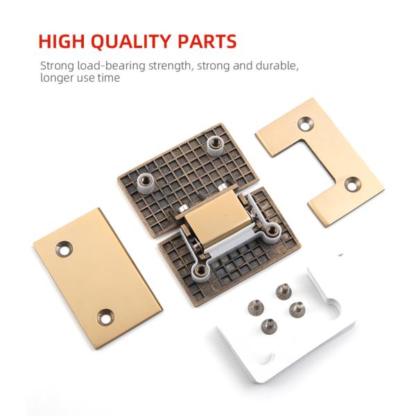 Современный дизайн 304 из нержавеющей стали стеклянный стеклянный панцирь 180-градусный зажим двери ванной