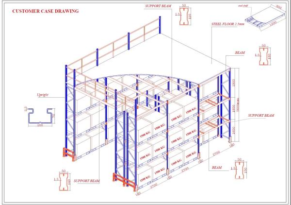 Customized Industrial 4.5T Per Layer Heavy Duty Warehouse Storage Pallet Rack Shelf