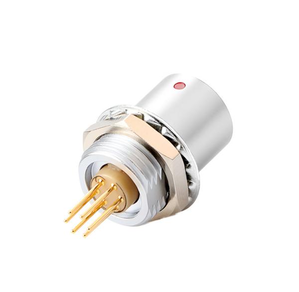 IP68 Push Pull Self Locking Industrial Control Série B Z6 6 pin Fêmea para 6 pin Sensor de sinal conector circular