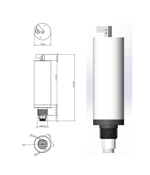 Fluorescence Method Blue Green Algae Chlorophyll Probe Sensor for Continuous Monitoring