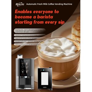 La mejor máquina expendedora automática de café con leche fresca, compatible con IoT