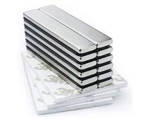 Ímãs de barra dados forma feitos sob encomenda do neodímio N45 60X10X3mm com 3M Adhesive Super Strong para a fixação dos vidros