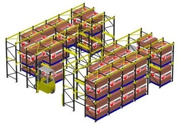 Refrigeration Engineering Beam Type Pallet Racking System Drive Through Racks