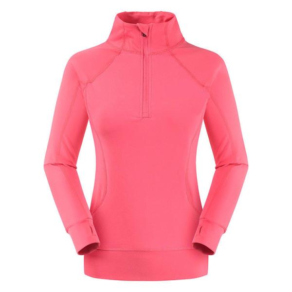 Women long sleeve stand collar thumb hole pullover running winter sweatshirts