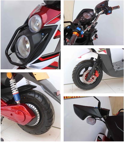 1500W Red Electrical Motorcycle 300Kgs Loading Electric Sports Motorcycle