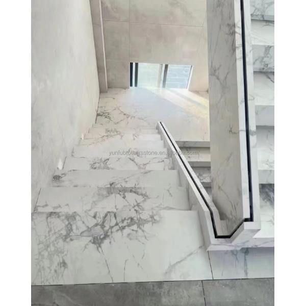 Straight Stair Non Slip Stair Treads with Sintered Stone Big Slabs from Special Stock