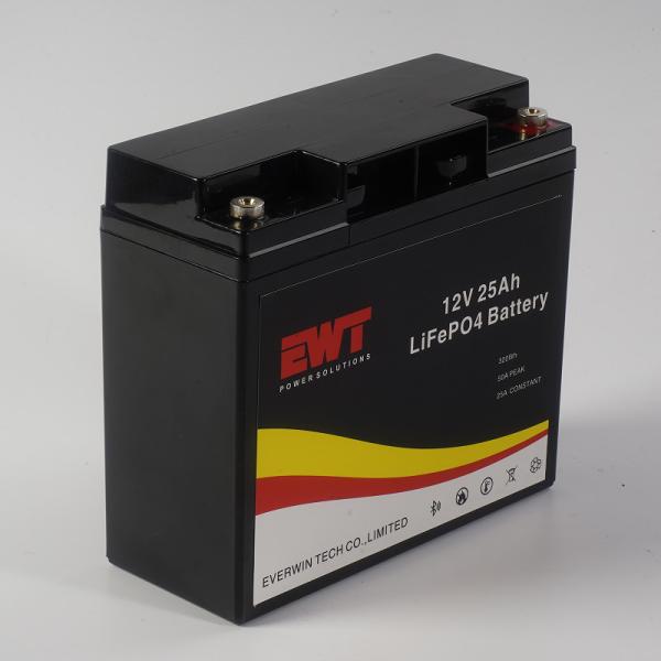 Batterie au lithium fer phosphate 12.8V 25ah Lifepo4 pour le système solaire