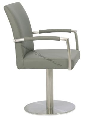 Acier inoxydable pivotant élégant dinant le haut accoudoir capitonné levé de chaises