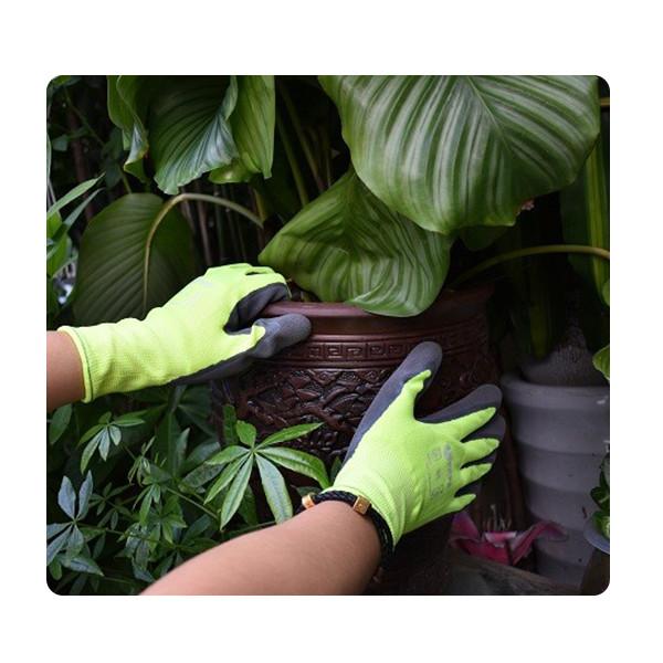 15 da malha de nylon do Spandex do calibre luvas levando de jardinagem protetoras do látex do XL
