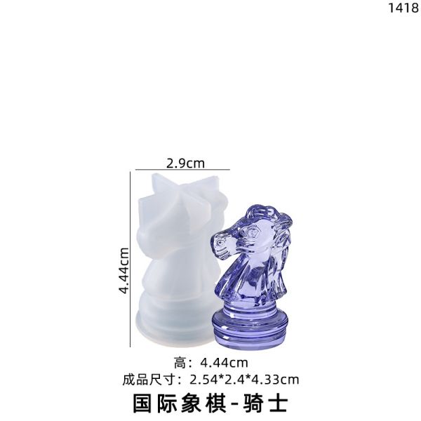 DIY crystal dropper mold, three-dimensional international chess piece board silicone mold