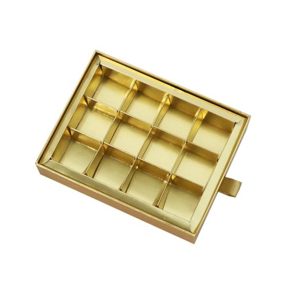 3X4 Dividers Pull Out Gift Box Gold Stamping Logo Multifunctional
