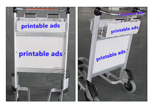 Aluminum Alloy Airport Luggage Trolley Using Airport With Handle Released Brake