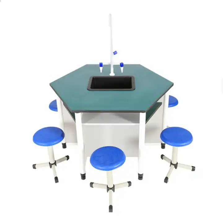 Versatile Science Lab Desk Heavy Duty Educational Lab Furniture Modular For School