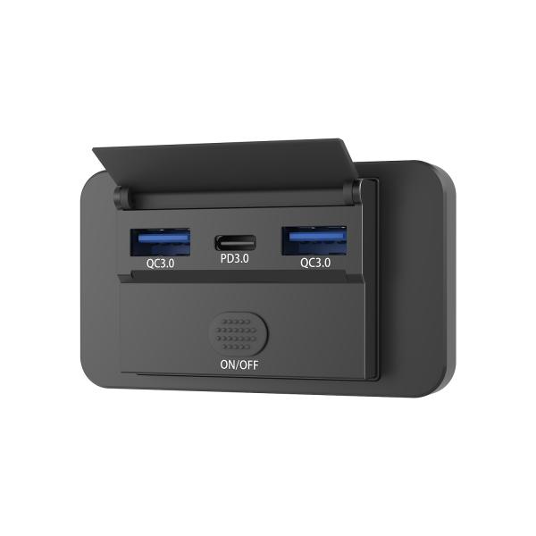 2 paquets de 36 W QC3.0 RV double port prise de recharge USB pour bateaux et camions