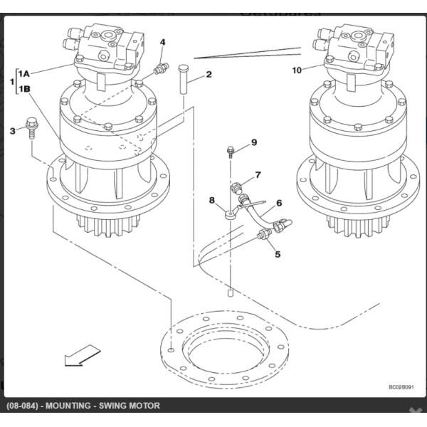 LN00104 LN00072 KTC0185 Gear Reduction Unit , CX130 Swing Reduction Gearbox