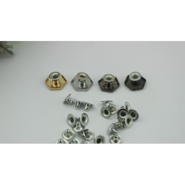 Bags hardware zinc alloy hanging brush anti brass 15 mm six-sided decorative bottom nails with single rivets