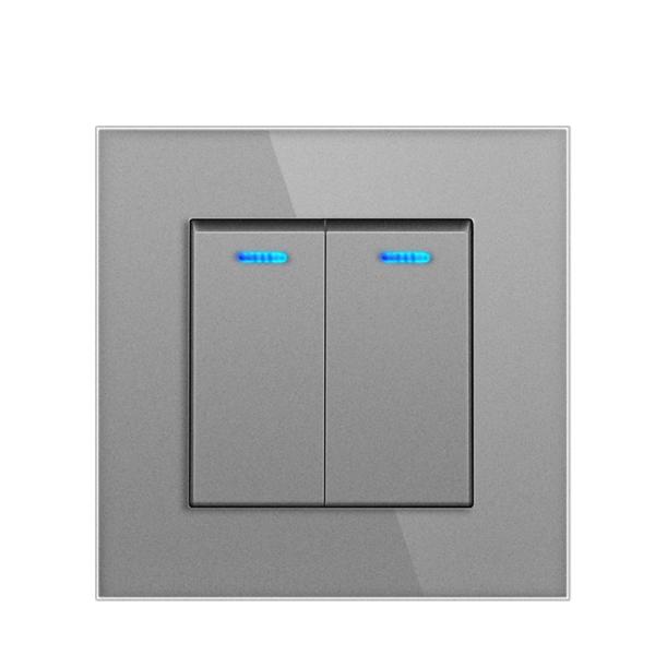 Blue Indicator LED Rocker Switch Round Box 10000 Times  On On Rocker Switch