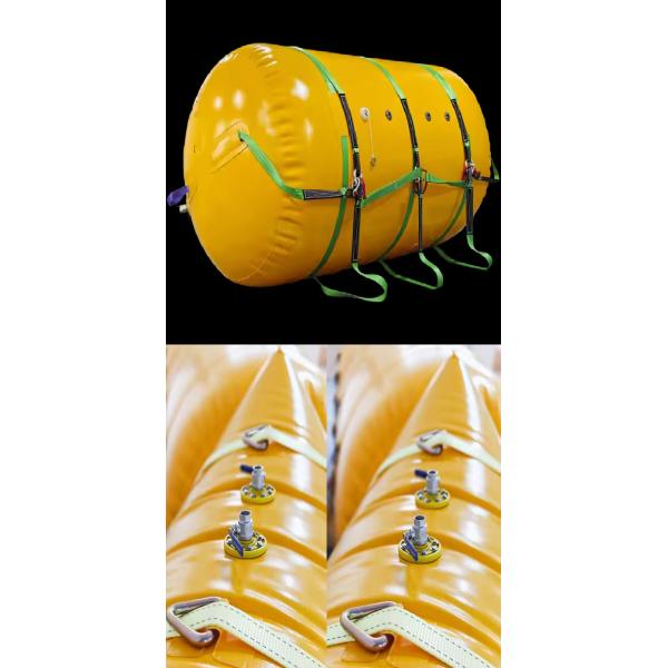 Bolsas de flotabilidad para embarcaciones de 200 kg y bolsas de elevación para embarcaciones marinas para levantar contenedores hundidos
