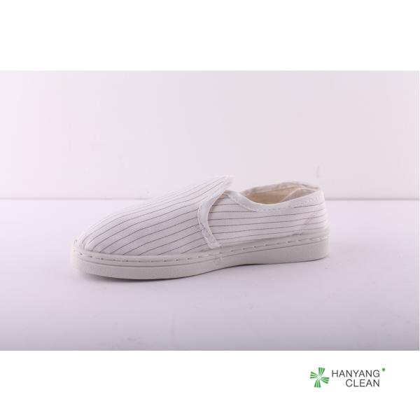 White PVC rubber unisex canvas footwear soft Sole Antistatic dust free ESD foot protective safety Shoes with white stripe